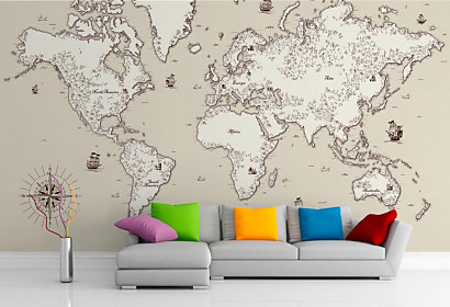 Fototapeta old world map